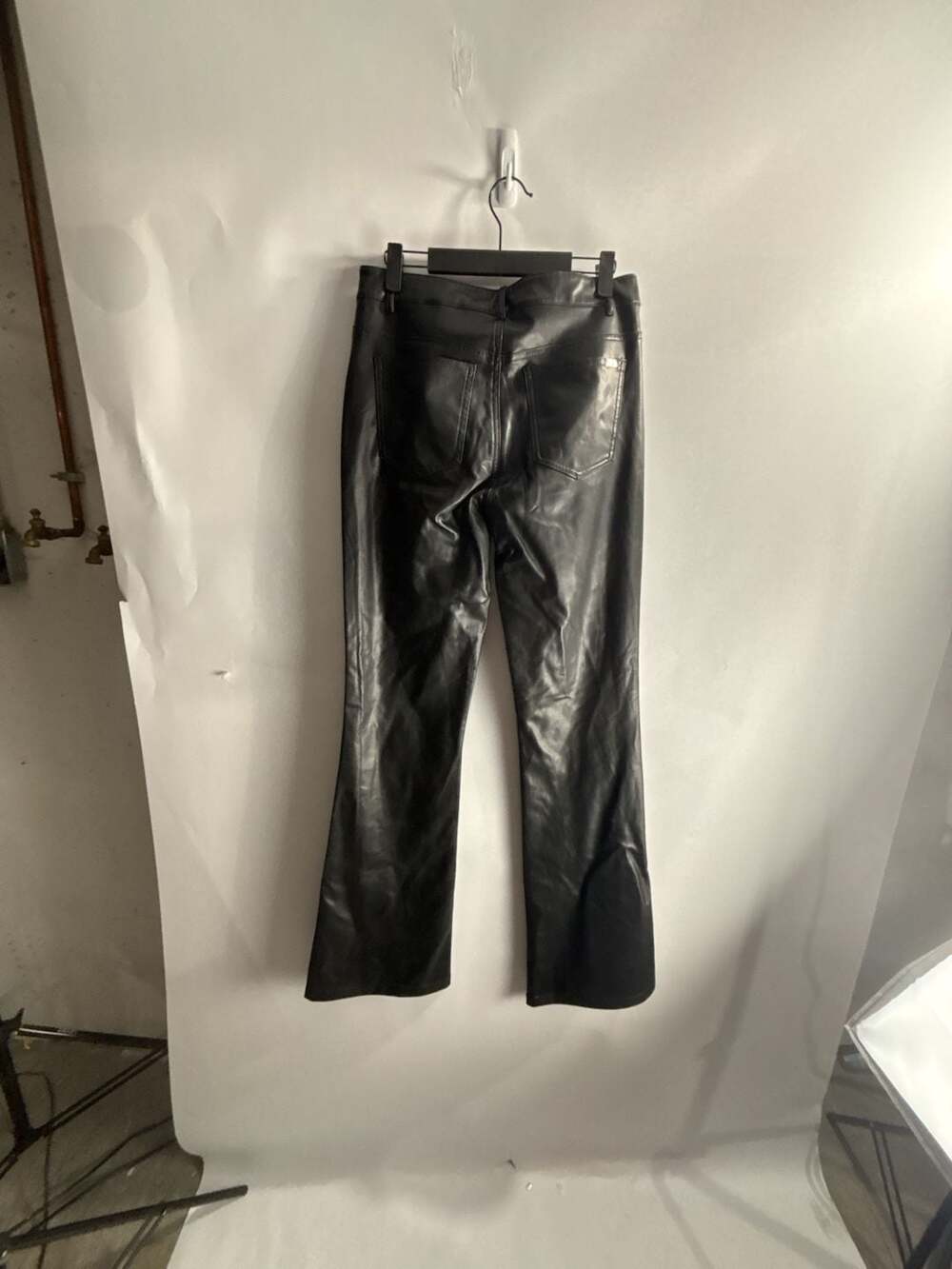 Zara Faux Leather Flared Pants - Picture 5 of 7